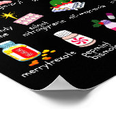 12 Drugs Of Christmas Pharmacist Technician Pharma Poster (Ecke)