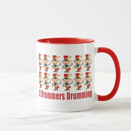 12 Drummer Drumming Tasse (Rechts)