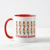 12 Drummer Drumming Tasse (Links)