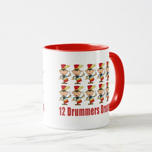 12 Drummer Drumming Tasse (VorderseiteRechts)