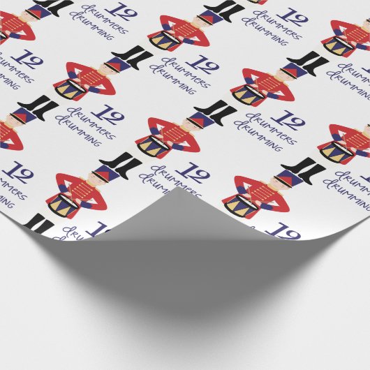 12 Drummer Geschenkpapier (Ecke)