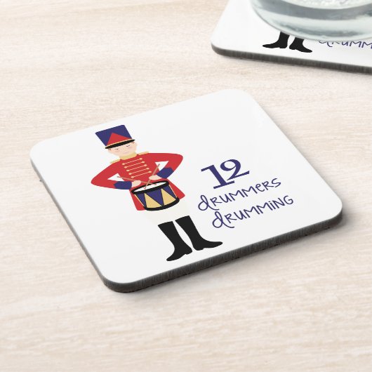 12 Drummer Getränkeuntersetzer (Linke Seite)