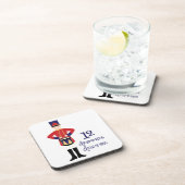 12 Drummer Getränkeuntersetzer (Rechte Seite)