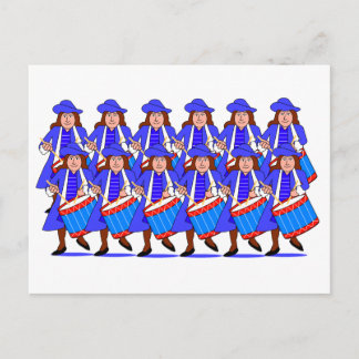 12 Drummer Postkarte
