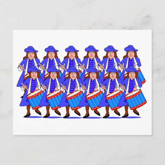 12 Drummer Postkarte (Vorderseite)