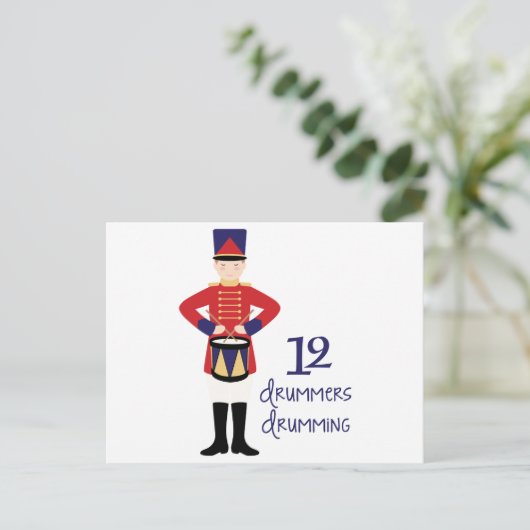 12 Drummer Postkarte (Stehend Vorderseite)