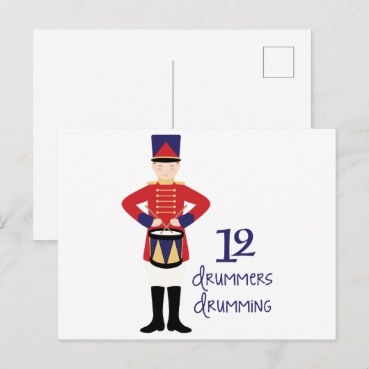 12 Drummer Postkarte (Vorne/Hinten)
