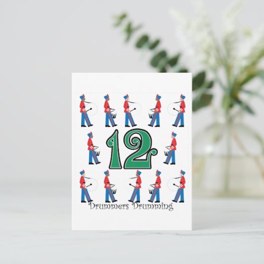12 Drummer Postkarte (Stehend Vorderseite)