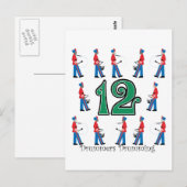 12 Drummer Postkarte (Vorne/Hinten)