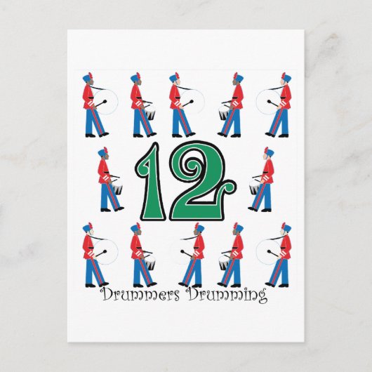 12 Drummer Postkarte (Vorderseite)