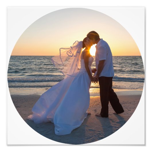 12" Durchmesser Circle Shape Wedding Fotodruck (Vorne)