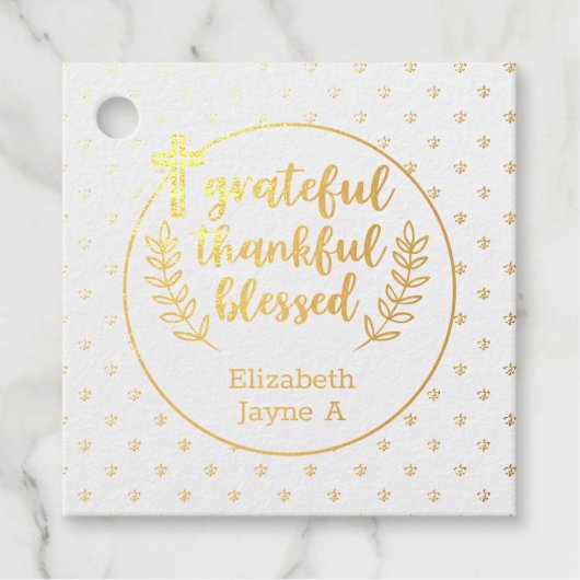 12 ECHTE FOLIE Katholik Vielen Dank 1. HOLY COMMUN Geschenkanhänger (Vorderseite)