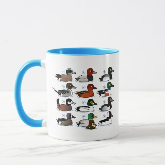 12 Enten mit Schlüssel Tasse (Links)