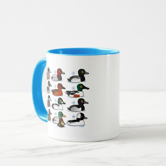 12 Enten mit Schlüssel Tasse (Vorderseite Links)