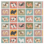 12 Fabric für tibetische Spaniels Stoff (Nahaufnahme)