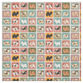 12 Fabric für tibetische Spaniels Stoff (Muster)