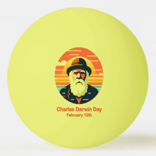 12. Februar - Charles Darwin Day Tischtennisball