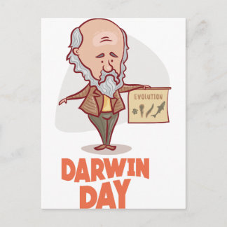 12. Februar - Darwin Day - Aufwertungstag Postkarte
