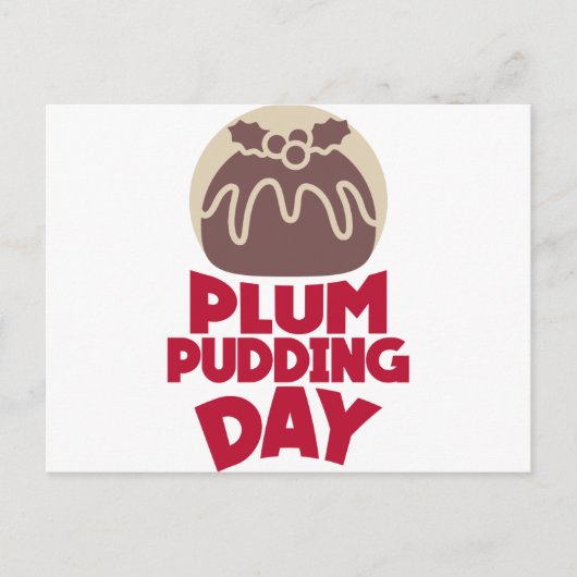 12. Februar - Pudding Day Postkarte (Vorderseite)