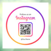12" Folgen Sie uns auf Instagram QR Code Gradient Fensteraufkleber (Blatt 3)
