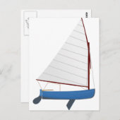 12 Foot Sailing Dinghy Postkarte (Vorne/Hinten)
