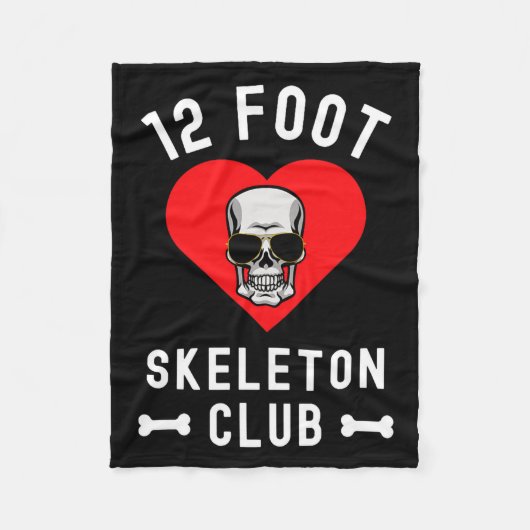 12 Foot Skeleton Club Giant Skelly Gles Valentine' Fleecedecke (Vorderseite)