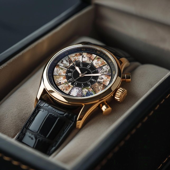 12 Foto Benutzerdefinierte Collage Armbanduhr (Inspiration mockup (not actual product))