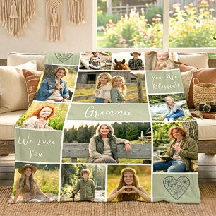 12 Foto benutzerdefinierte Oma Name Sage Faith And Fleecedecke