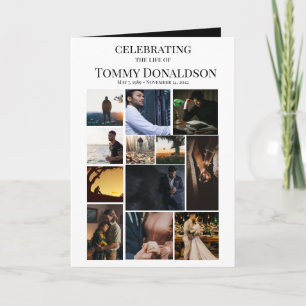 12 Foto Collage Beerdigungskarte Karte