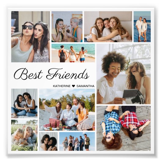 12 Foto Collage Best Friends Foto Erweiterung (Vorne)