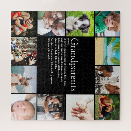 12 Foto Collage Beste Großeltern je Definition Puzzle (Horizontal)