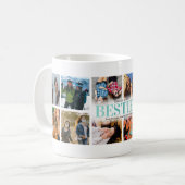 12 Foto Collage Bestie Kaffeetasse (Vorderseite Links)