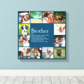 12 Foto Collage Blue Fun Cool Brother Definition Leinwanddruck (Insitu (Holzboden))