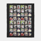 12 Foto Collage CAN EDIT Hintergrundfarbe Fleecedecke (Vorderseite)