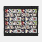 12 Foto Collage CAN EDIT Hintergrundfarbe Fleecedecke (Vorderseite (Horizontal))