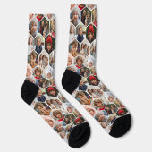 12-Foto-Collage - funky Sechseck - Zufallsmuster Socken (Rechts)