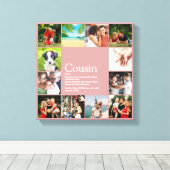 12 Foto Collage Girly Pink Cousin Definition Leinwanddruck (Insitu (Holzboden))