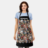 12 Foto Collage Honigwabenhexagon Random Muster Schürze (Getragen)