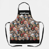 12 Foto Collage Honigwabenhexagon Random Muster Schürze (Vorderseite)