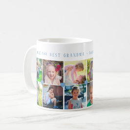 12 Foto Collage LIEBE für BEST GRANDMA staubig blu Kaffeetasse