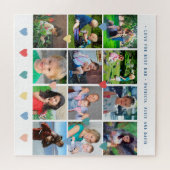 12 Foto Collage LIEBE für BEST VATER Marine Skript Puzzle (Horizontal)