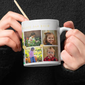 12 Foto-Collage LIEBE für die BESTE MUTTER gelbe H Kaffeetasse