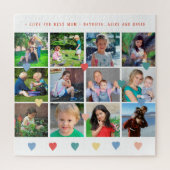 12 Foto Collage LIEBE für Red Scripts der BEST MAM Puzzle (Vertikal)