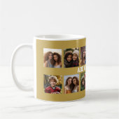 12-Foto-Collage mit goldenem Hintergrund Kaffeetasse (Links)