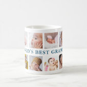 12 Foto-Collage Ozeanblau Weltbester Opa Kaffeetasse (Mittel)