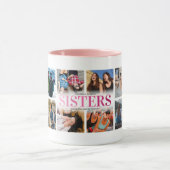 12 Foto Collage Pink Sisters Tasse (Zentrum)