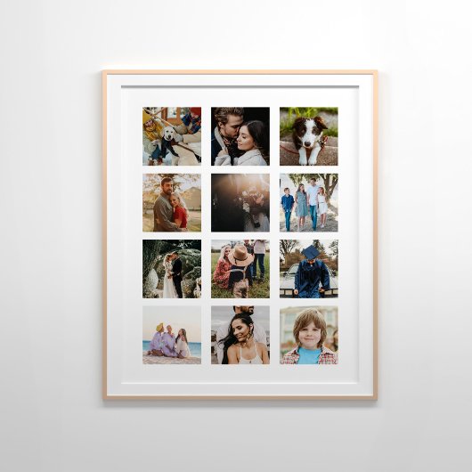 12 Foto-Collage Poster