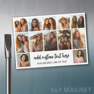 12-Foto-Collage-Raster - 2 Textfelder - Magnet