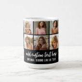 12-Foto-Collage-Raster - 2 Textfelder - schwarz we Kaffeetasse (Mittel)