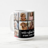 12-Foto-Collage-Raster - 2 Textfelder - schwarz we Kaffeetasse (Vorderseite Links)